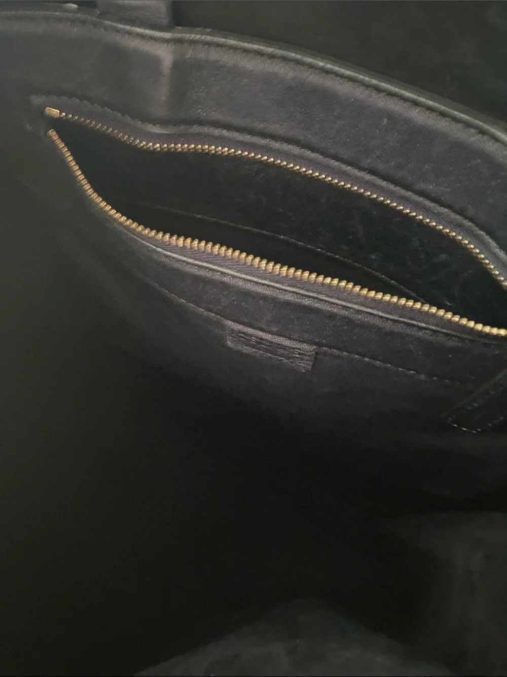 Celine Black Leather Tote Bag